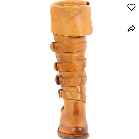 FREEBIRD Risky Boots Wheat Strap Buckle Leather Distressed Handmade Designer #5 - Picture 4 of 17